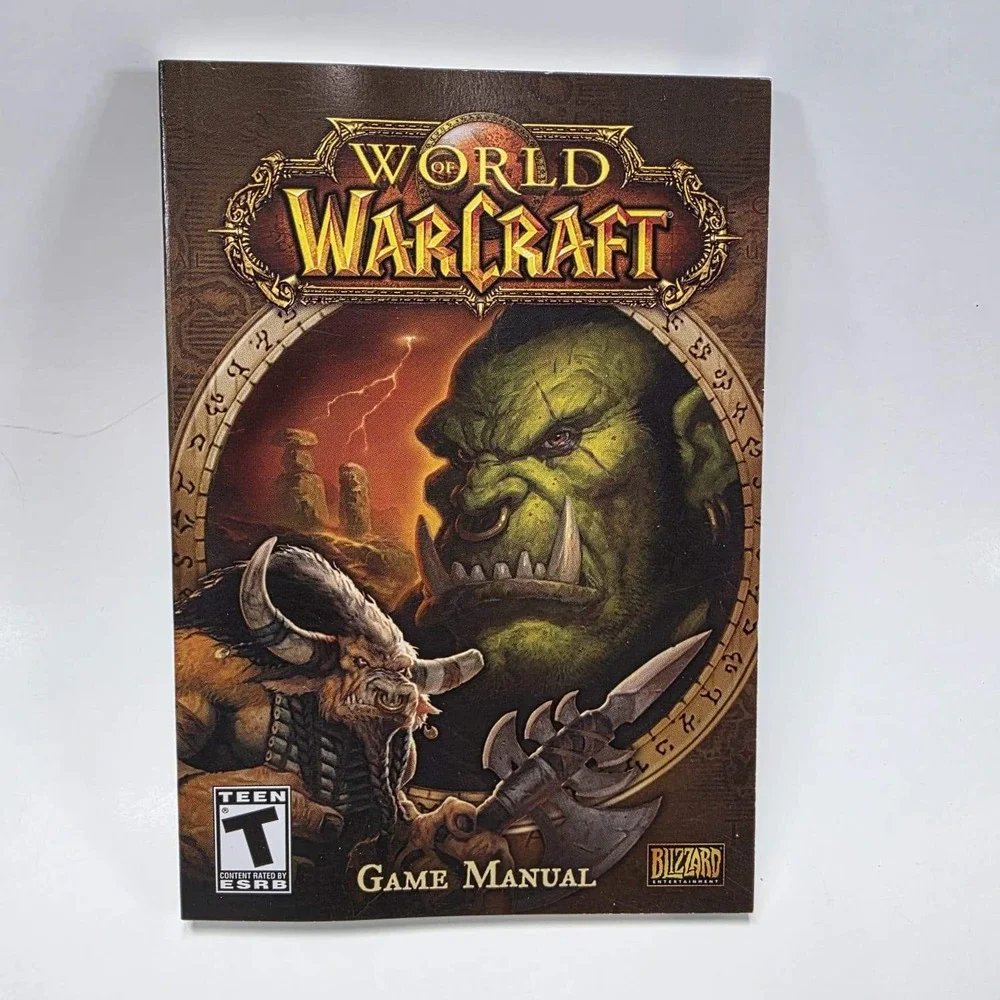World of Warcraft PC Game Manual Blizzard Entertainment 2004-2007 Orc Tauren Art